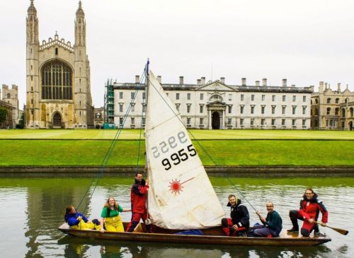 Punt sailing in Cambridge